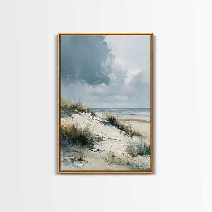 Quiet Coastal Dunes Framed Canvas Print, Dental Office Art, Dentist Art, Office Decor, Fine Art, Calm, Luxury Decor, Art Print, DOA-2x3-6