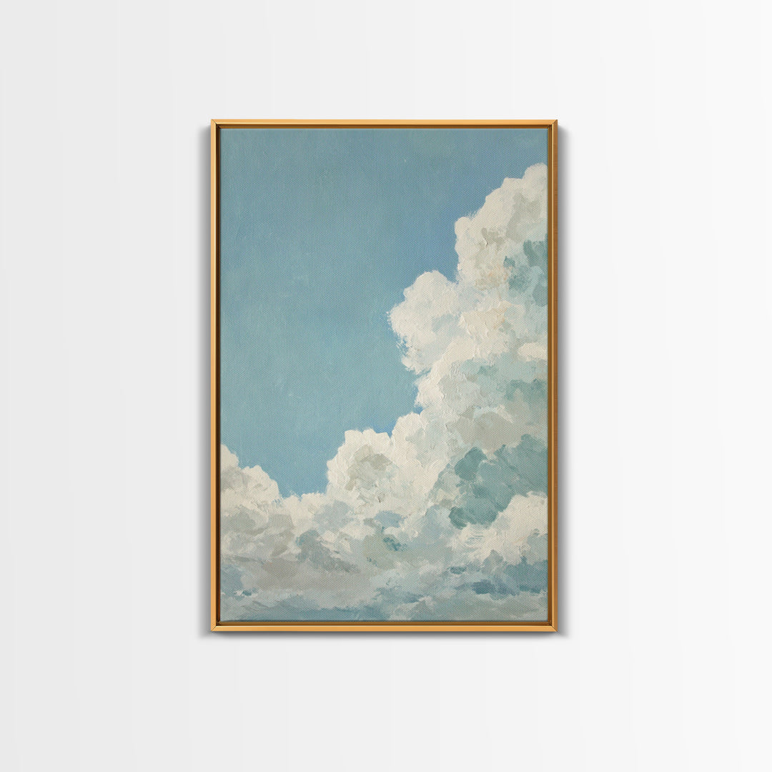Peaceful Clouds over Open Meadow Canvas Print, Dental Office Art, Art Print, Office Decor, Oil Painting, Calm, Unique Wall Art, DOA-2x3-65