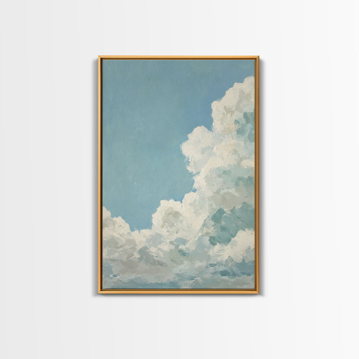 Peaceful Clouds over Open Meadow Canvas Print, Dental Office Art, Art Print, Office Decor, Oil Painting, Calm, Unique Wall Art, DOA-2x3-65