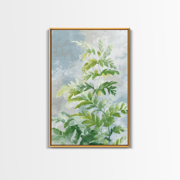 Botanical Fern Study Framed Canvas Print, Dental Office Art, Medical Office Art, Office Decor, Watercolor Art, Calm, DOA-2x3-75