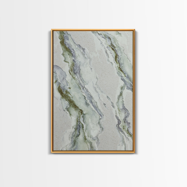Clean Marble Texture Framed Canvas Print, Dental Office Art, Office Decor, Oil Painting, Calm, Dental Hygiene, DOA-2x3-8