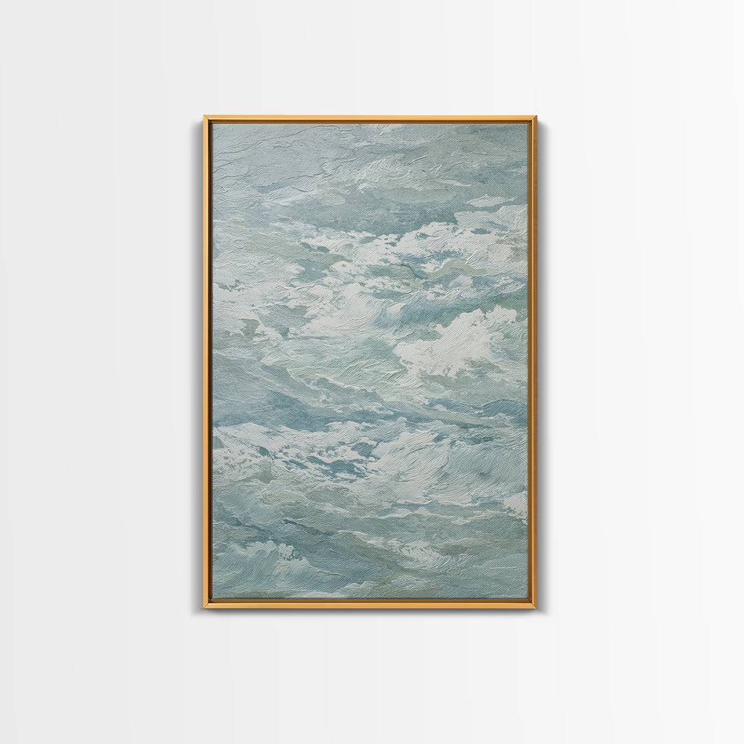 Calming Abstract Ocean Waves Canvas Print, Dental Office Art, Minimalist Decor, Office Decor, Calm, Motivational Poster, DOA-2x3-81