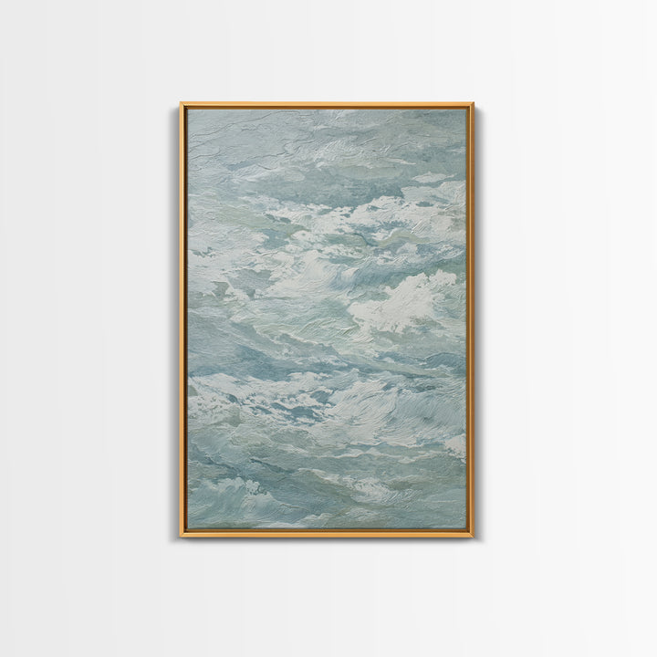 Calming Abstract Ocean Waves Canvas Print, Dental Office Art, Minimalist Decor, Office Decor, Calm, Motivational Poster, DOA-2x3-81