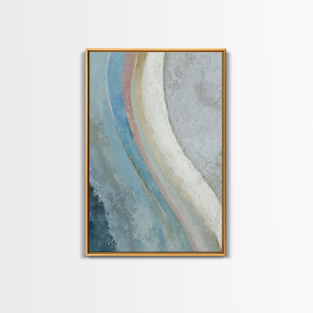 Minimal Smile Curve Abstract Framed Canvas Print, Dental Office Art, Contemporary Art, Office Decor, Calm, Dental Wall Art, DOA-2x3-85