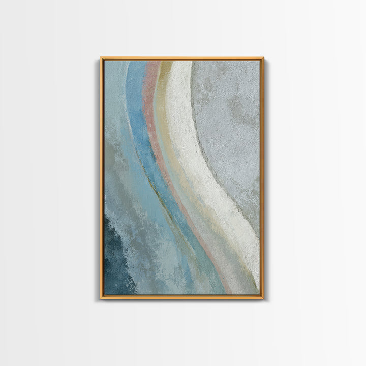 Minimal Smile Curve Abstract Framed Canvas Print, Dental Office Art, Contemporary Art, Office Decor, Calm, Dental Wall Art, DOA-2x3-85