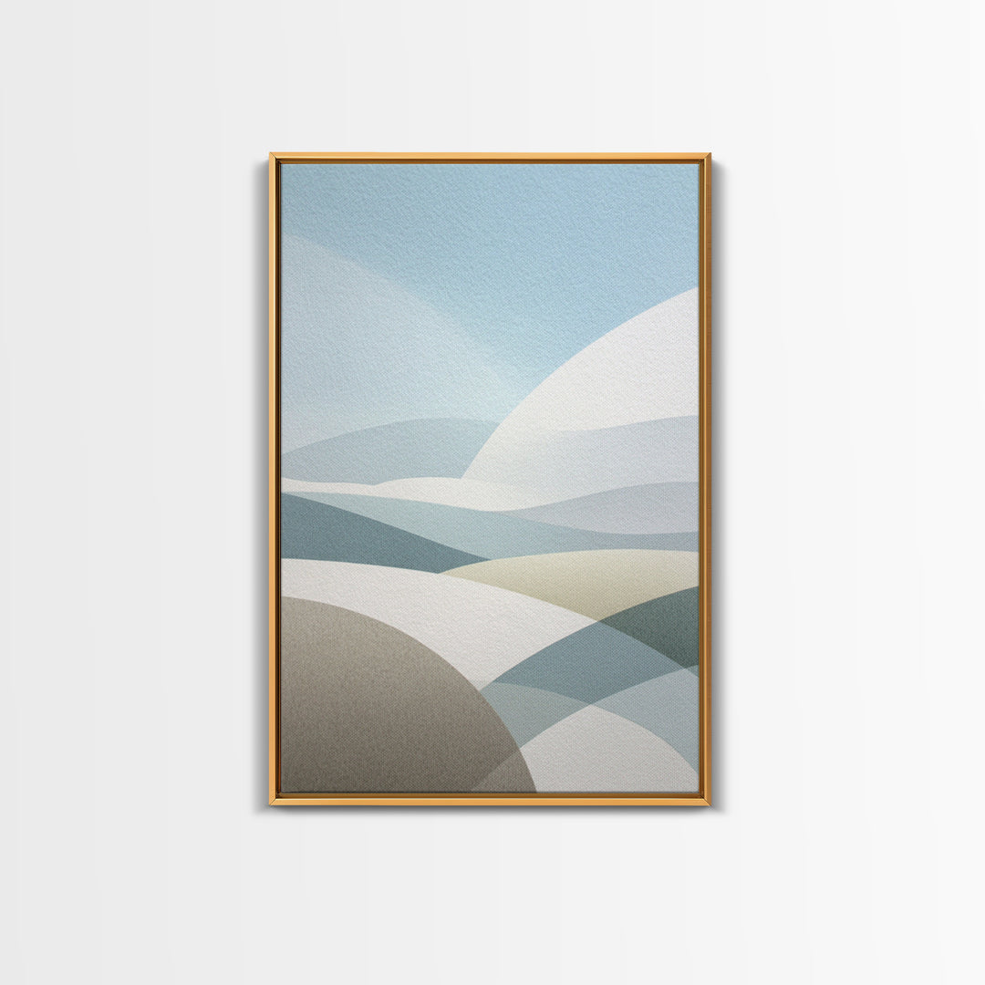 Clean Geometric Art Framed Canvas Print, Dental Office Art, Neutral Decor, Office Decor, Fine Art, Calm, Wall Art, Poster, DOA-2x3-88