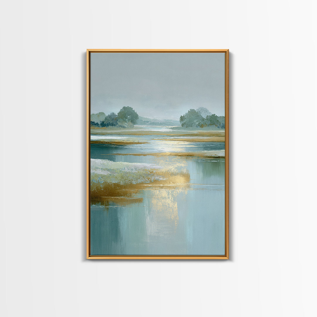 Sunlit Lake with Calming Reflections Canvas Print, Dental Office Art, Art Print, Office Decor, Fine Art, Calm, Unique Wall Art, DOA-2x3-95