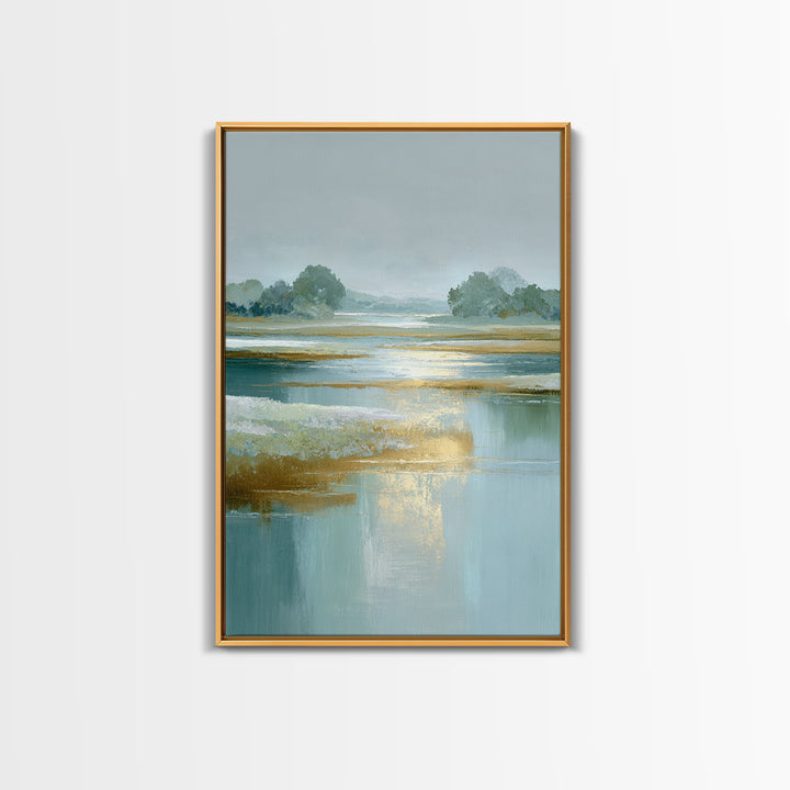 Sunlit Lake with Calming Reflections Canvas Print, Dental Office Art, Art Print, Office Decor, Fine Art, Calm, Unique Wall Art, DOA-2x3-95