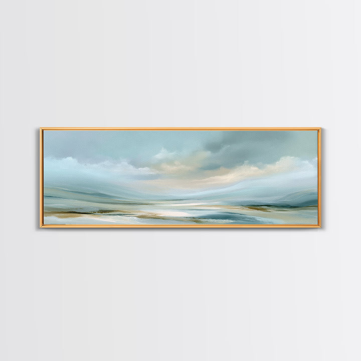 Calming Abstract Ocean Waves Framed Canvas Print, Dental Office Art, Office Decor, Calm, Medical Art, Medical Office Decor, DOA-3x1-17