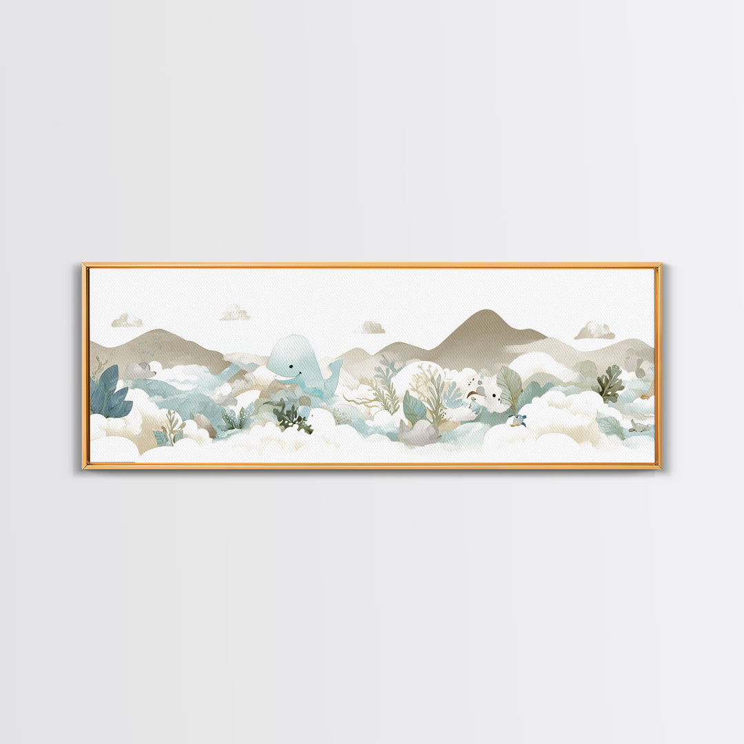 Cheerful Animal Dentist Themed Character Without Text Canvas Print, Dental Office Art, Contemporary Art, Office Decor, Calm, DOA-3x1-18