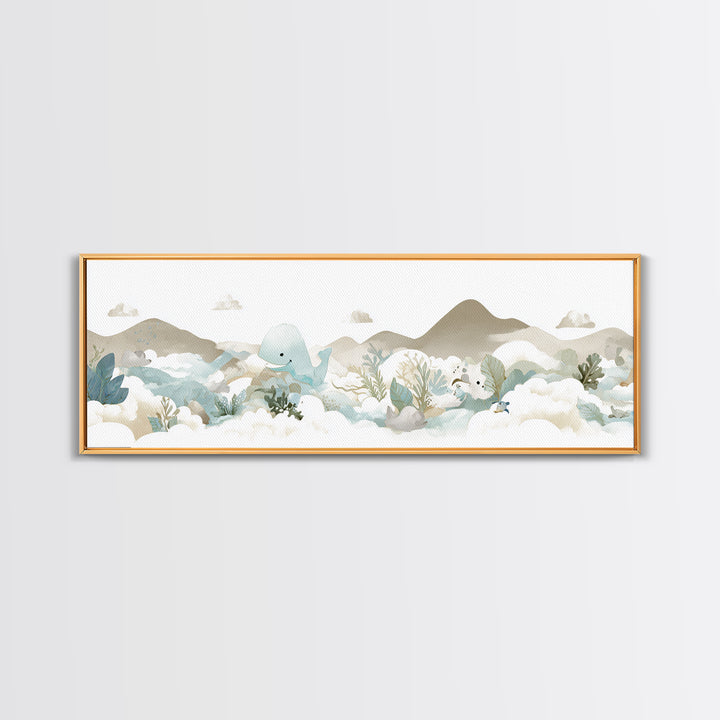 Cheerful Animal Dentist Themed Character Without Text Canvas Print, Dental Office Art, Contemporary Art, Office Decor, Calm, DOA-3x1-18