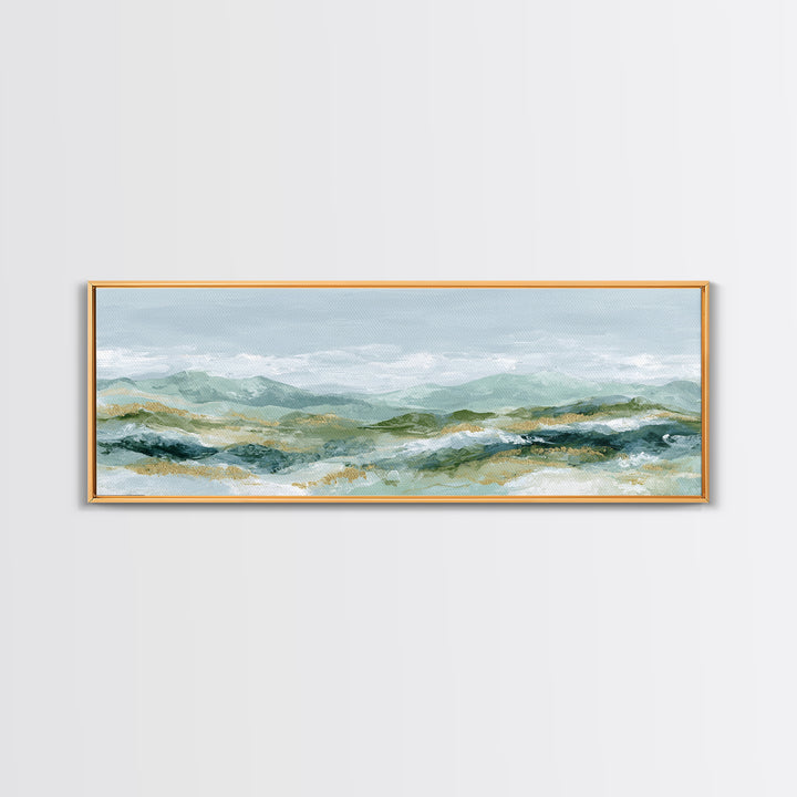 Gentle Mountain Landscape Canvas Print, Dental Office Art, Dental Hygienist, Office Decor, Oil Painting, Calm, DOA-3x1-20