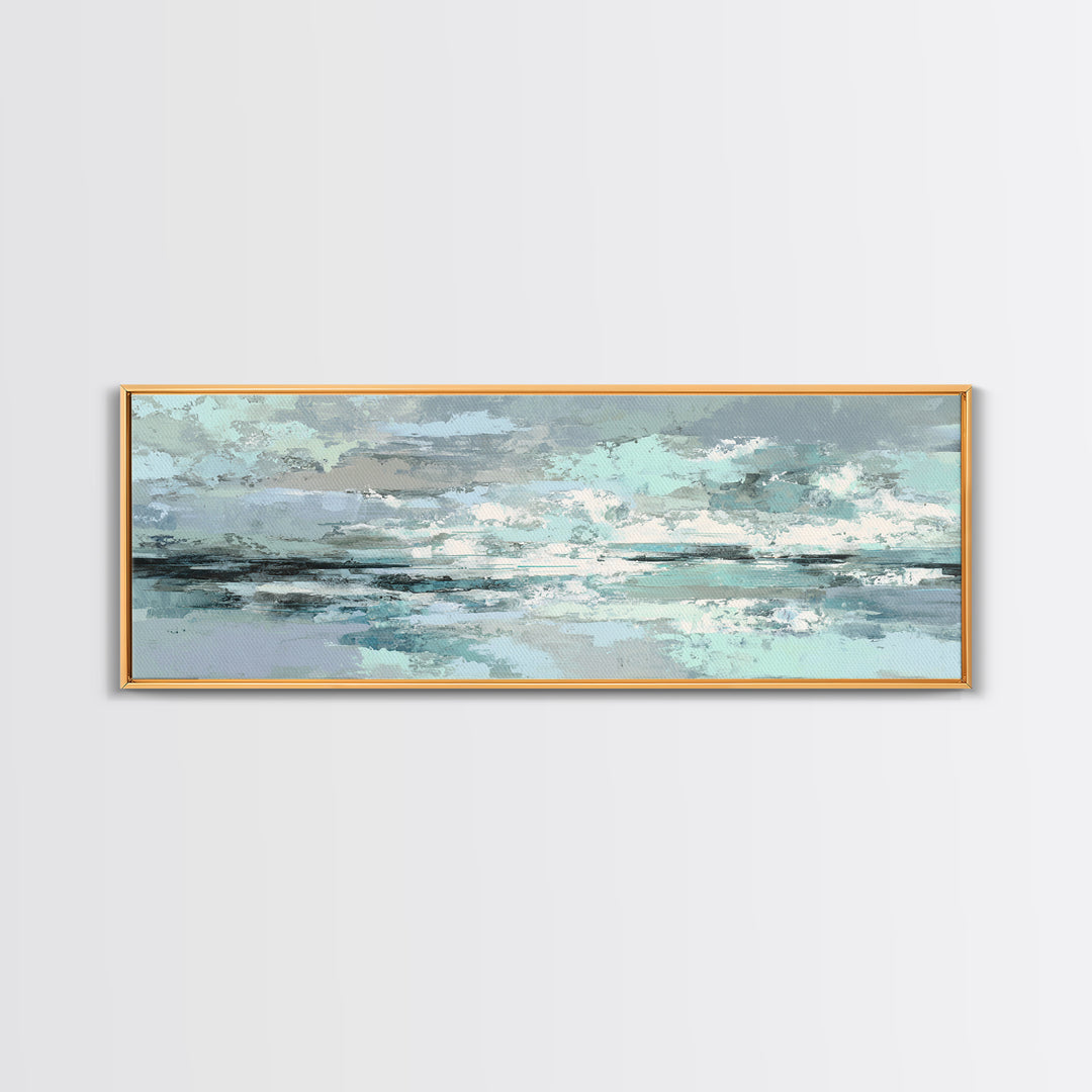 Clean Geometric Art Canvas Print, Dental Office Art, Science Art, Office Decor, Abstract Art, Calm, Boho Decor, DOA-3x1-24