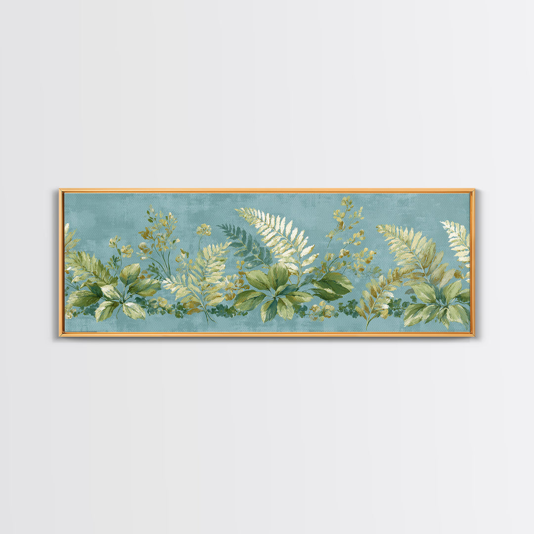 Botanical Fern Study Canvas Print, Dental Office Art, Wall Decor, Office Decor, Oil Painting, Calm, Contemporary Art, DOA-3x1-35