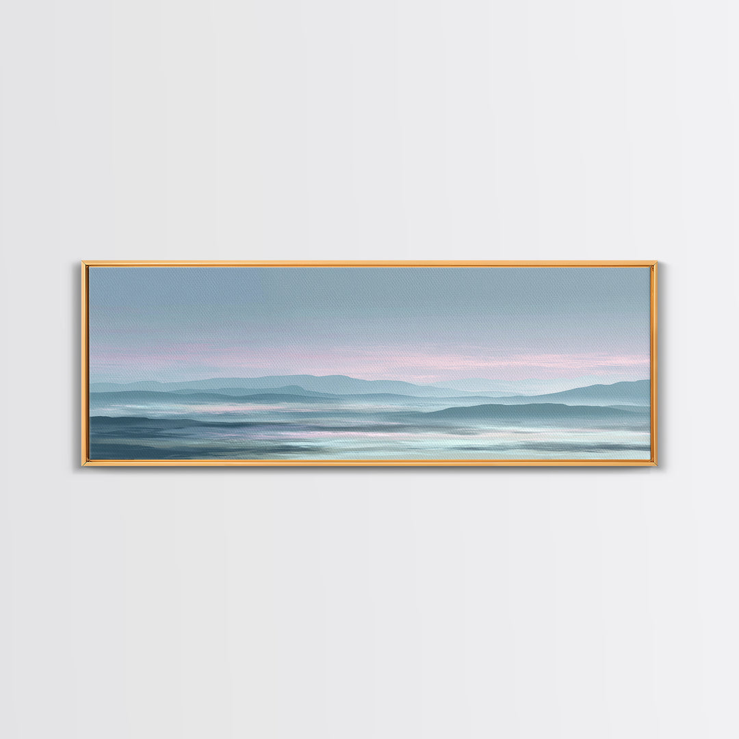 Soft Gradient Sunrise Canvas Print, Dental Office Art, Office Decor, Fine Art, Calm, Art Print, Room Decor, Textured Painting, DOA-3x1-36