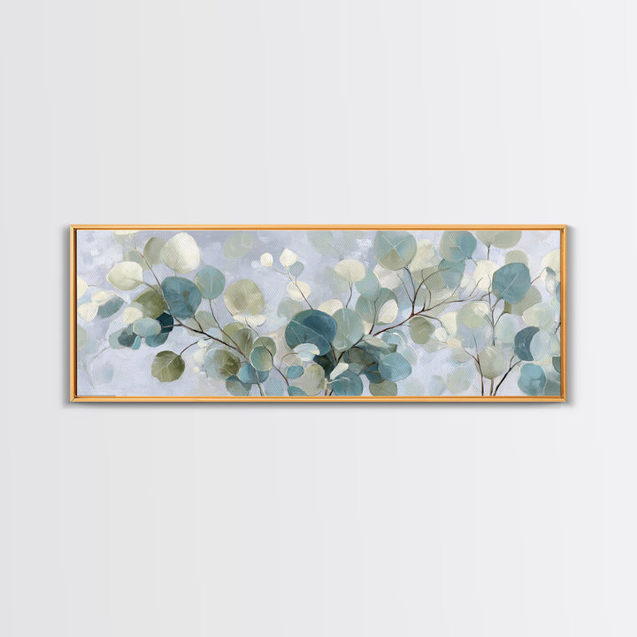 Soft Botanical Eucalyptus Print for Clean Atmosphere Canvas Print, Dental Office Art, Art Print, Office Decor, Fine Art, Calm, DOA-3x1-43