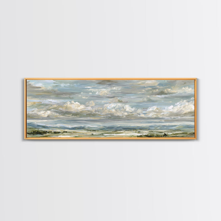 Peaceful Clouds over Open Meadow Canvas Print, Dental Office Art, Office Wall Art, Office Decor, Fine Art, Calm, Medical Decor, DOA-3x1-49