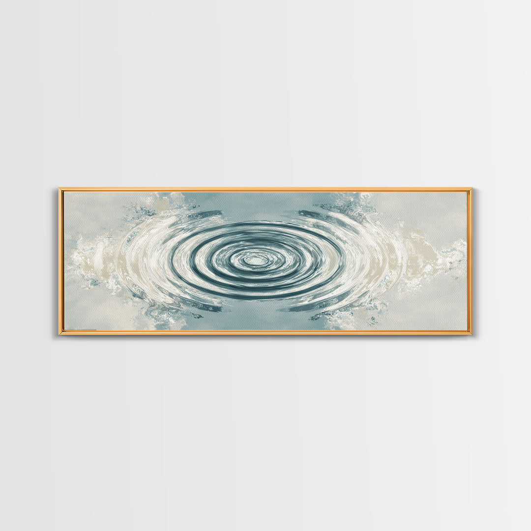 Abstract Water Ripple Pattern Framed Canvas Print, Dental Office Art, Unique Wall Art, Office Decor, Calm, Dental Assistant, DOA-3x1-53