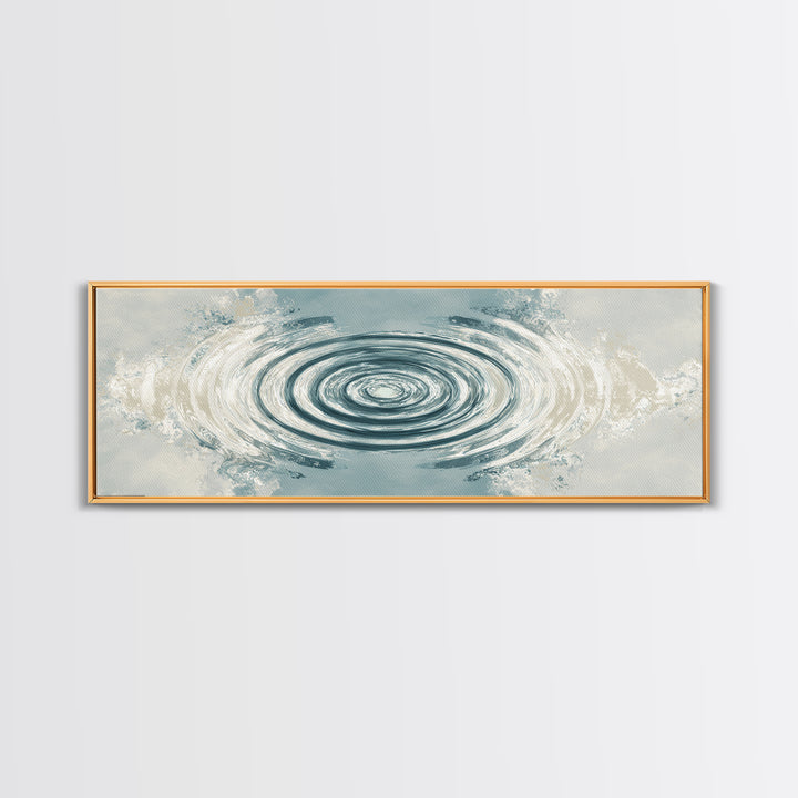 Abstract Water Ripple Pattern Framed Canvas Print, Dental Office Art, Unique Wall Art, Office Decor, Calm, Dental Assistant, DOA-3x1-53