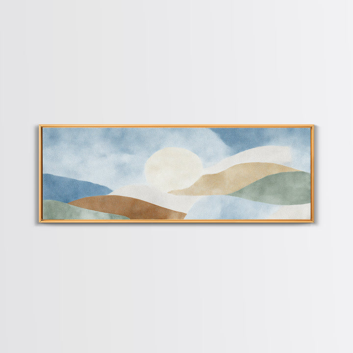 Simple Rainbow Pastel Shapes for Children Canvas Print, Dental Office Art, Room Decor Aesthetic, Office Decor, Abstract Art, DOA-3x1-85