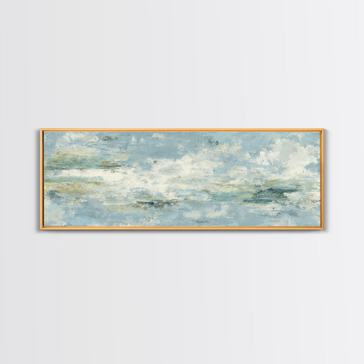Calming Abstract Ocean Waves Framed Canvas Print, Dental Office Art, Dental Hygiene, Office Decor, Calm, Medical Office Art, DOA-3x1-89