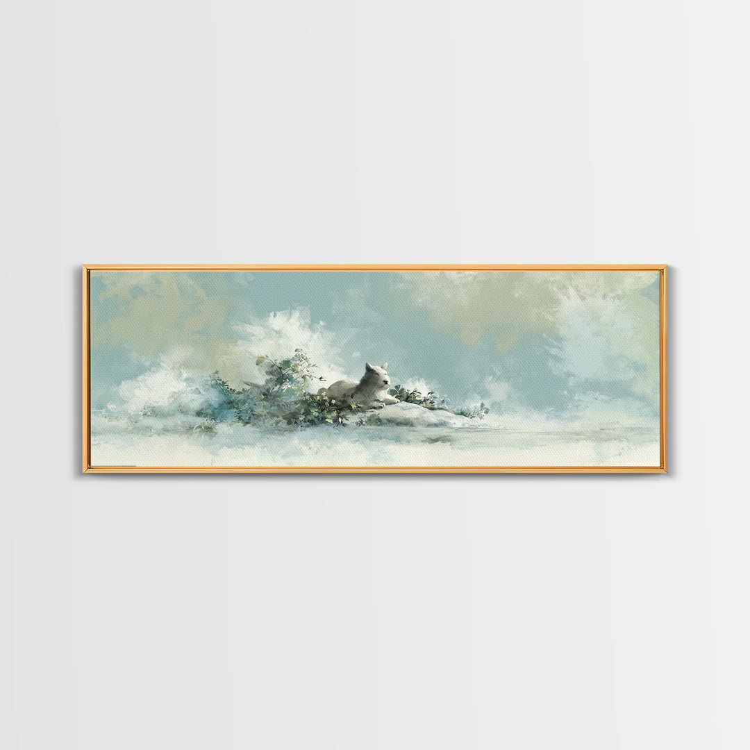 Cheerful Animal Dentist Themed Character Without Text Canvas Print, Dental Office Art, Motivational Poster, Office Decor, Calm, DOA-3x1-90
