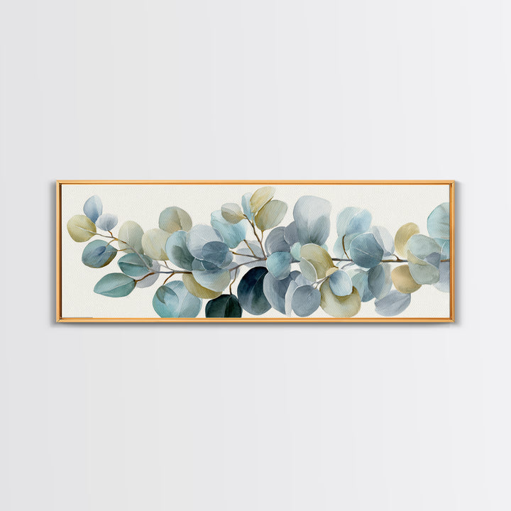 Soft Botanical Eucalyptus Print for Clean Atmosphere Canvas Print, Dental Office Art, Dental Decor, Office Decor, Calm, DOA-3x1-91