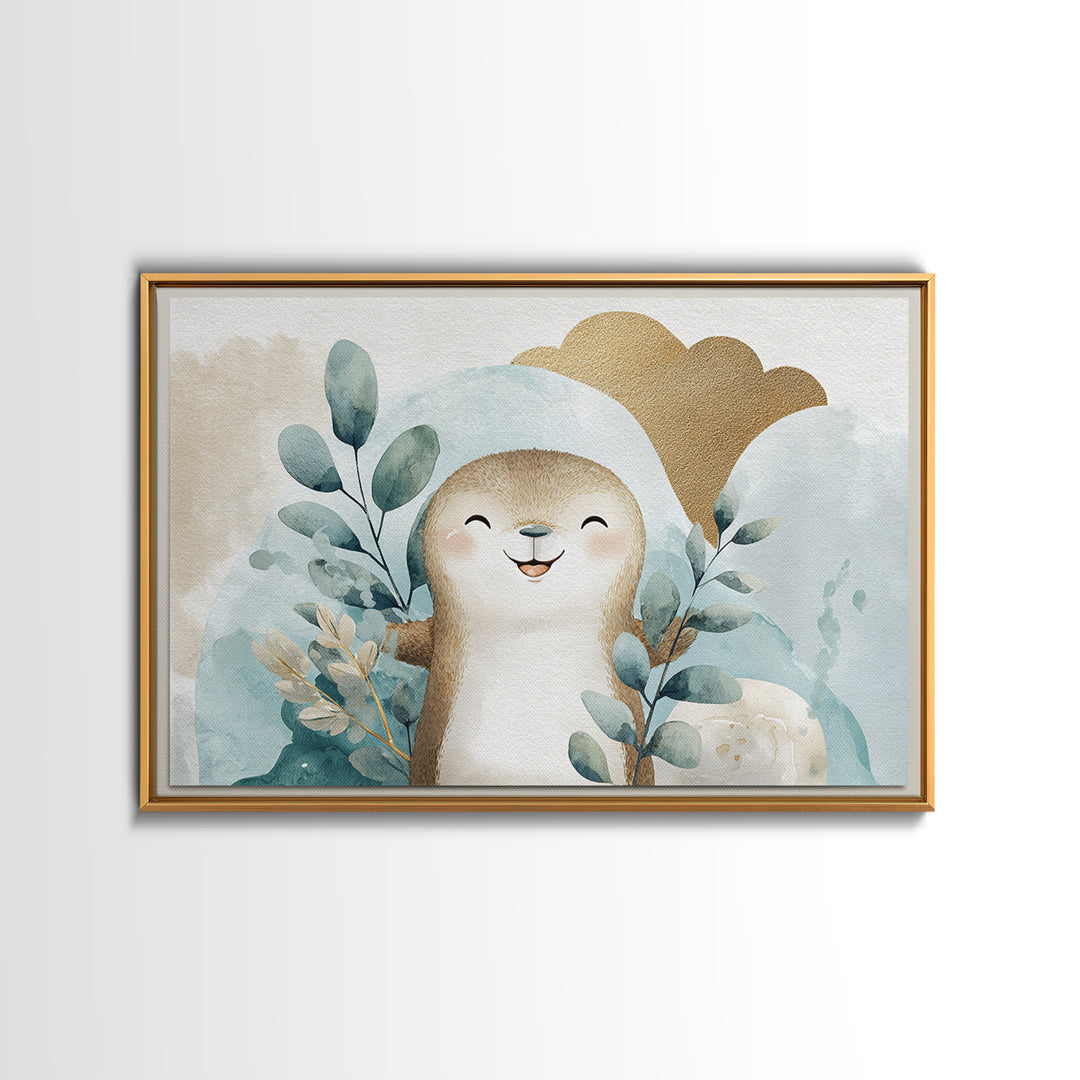 Cheerful Animal Dentist Themed Character Without Text Canvas Print, Dental Office Art, Digital Print, Office Decor, Calm, DOA-3x2-30