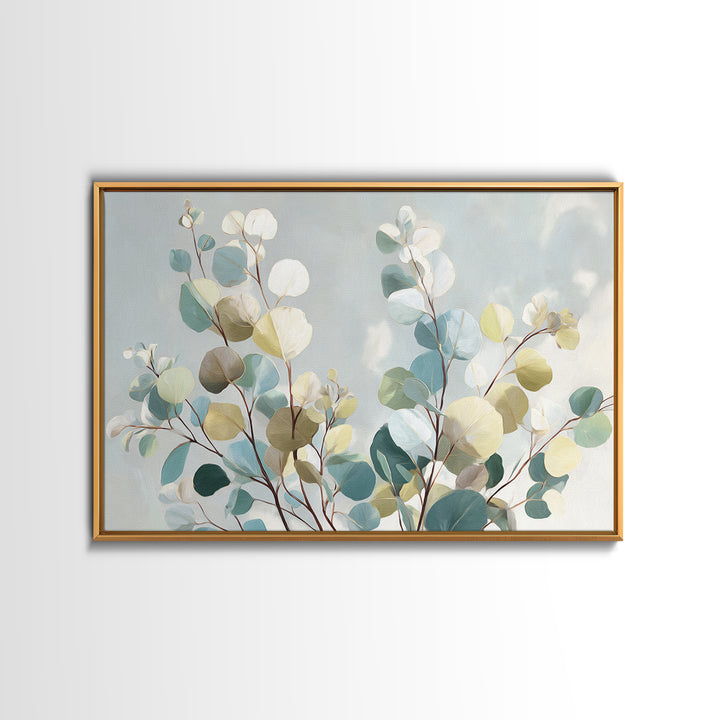 Soft Botanical Eucalyptus Print for Clean Atmosphere Canvas Print, Dental Office Art, Printable Wall Art, Office Decor, Calm, DOA-3x2-31