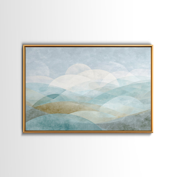 Clean Geometric Art Framed Canvas Print, Dental Office Art, Contemporary Art, Office Decor, Abstract Art, Calm, Dental Wall Art, DOA-3x2-36