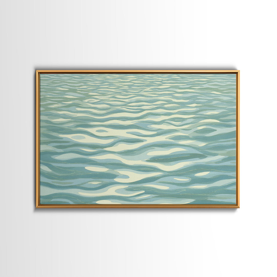 Abstract Water Ripple Pattern Framed Canvas Print, Dental Office Art, Unique Wall Art, Office Decor, Abstract Art, Calm, DOA-3x2-41