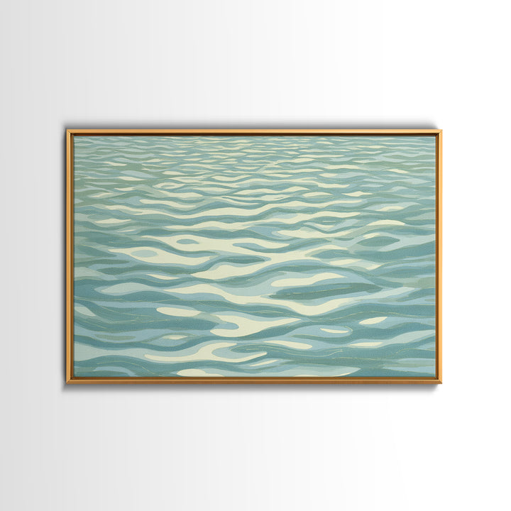 Abstract Water Ripple Pattern Framed Canvas Print, Dental Office Art, Unique Wall Art, Office Decor, Abstract Art, Calm, DOA-3x2-41