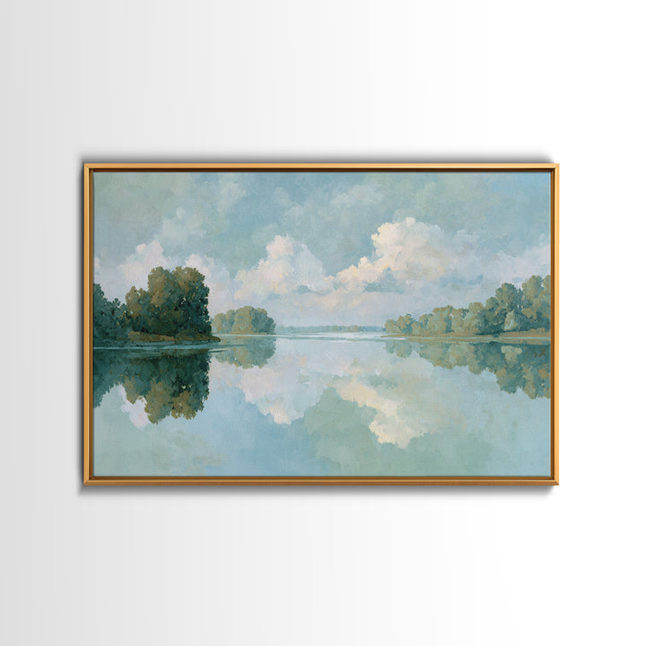 Sunlit Lake with Calming Reflections Canvas Print, Dental Office Art, Office Wall Art, Office Decor, Calm, Medical Decor, DOA-3x2-43