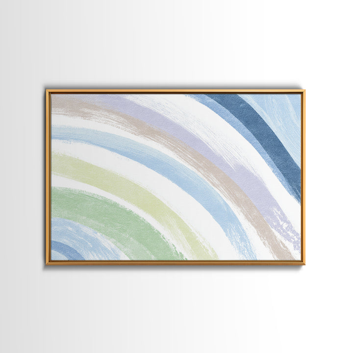 Simple Rainbow Pastel Shapes for Children Canvas Print, Dental Office Art, Room Decor Aesthetic, Office Decor, Fine Art, Calm, DOA-3x2-49