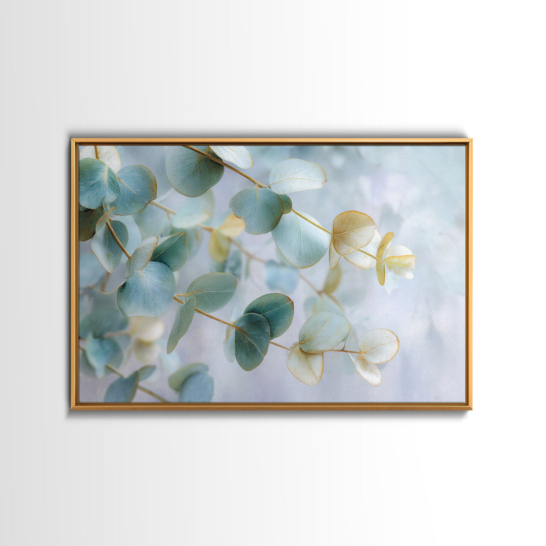 Soft Botanical Eucalyptus Print for Clean Atmosphere Canvas Print, Dental Office Art, Dental Gift, Office Decor, Calm, DOA-3x2-55