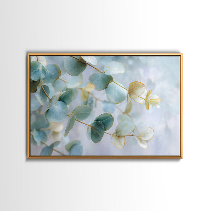 Soft Botanical Eucalyptus Print for Clean Atmosphere Canvas Print, Dental Office Art, Dental Gift, Office Decor, Calm, DOA-3x2-55