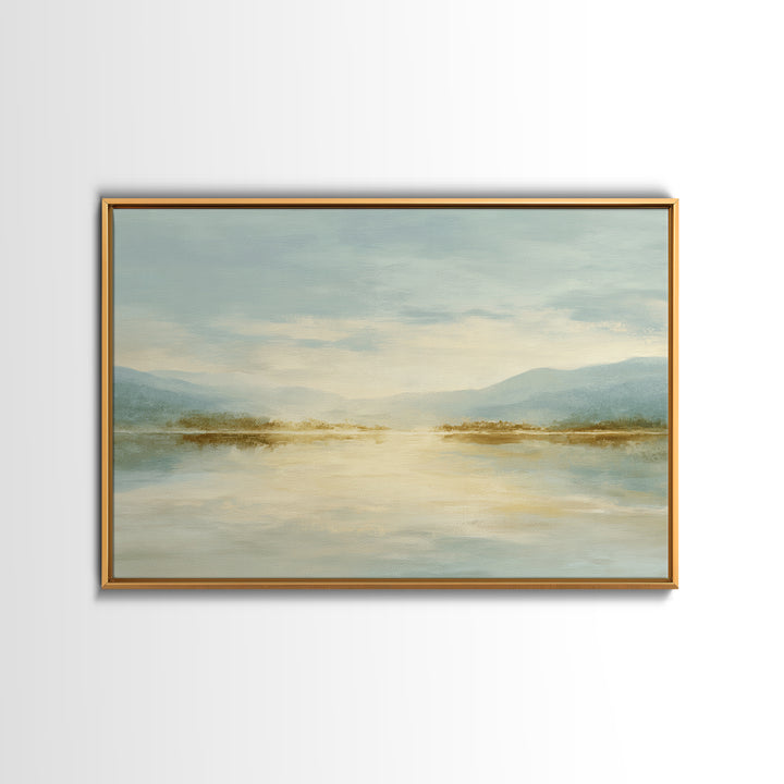 Sunlit Lake with Calming Reflections Canvas Print, Dental Office Art, Medical Office Decor, Office Decor, Fine Art, Calm, DOA-3x2-67