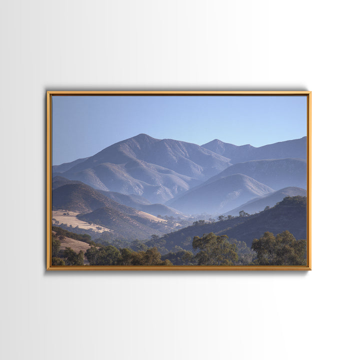 Gentle Mountain Landscape Framed Canvas Print, Dental Office Art, Dental Hygiene, Office Decor, Watercolor Art, Calm, DOA-3x2-80