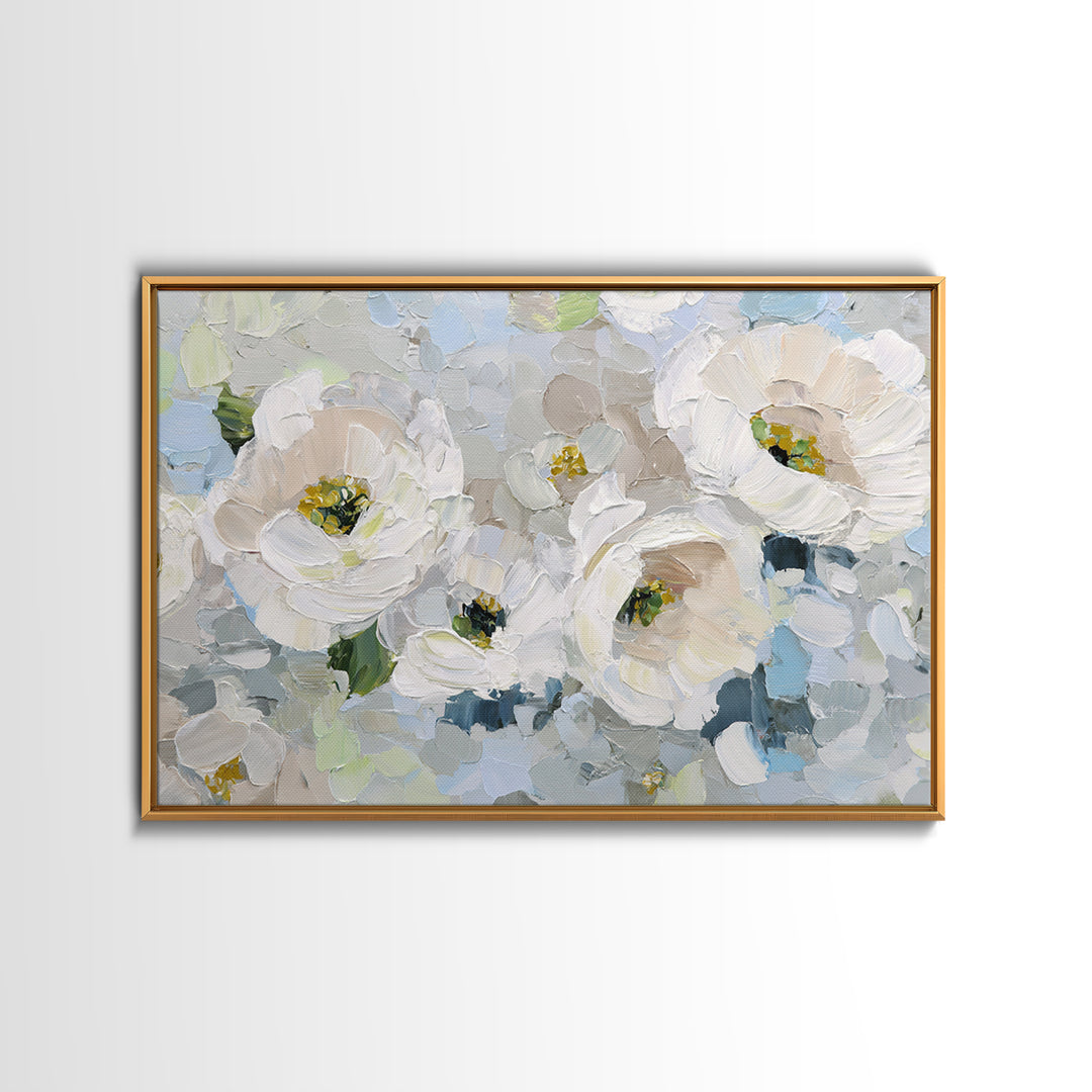Sterile Modern Floral Painting Framed Canvas Print, Dental Office Art, Motivational Poster, Office Decor, Fine Art, Calm, DOA-3x2-87