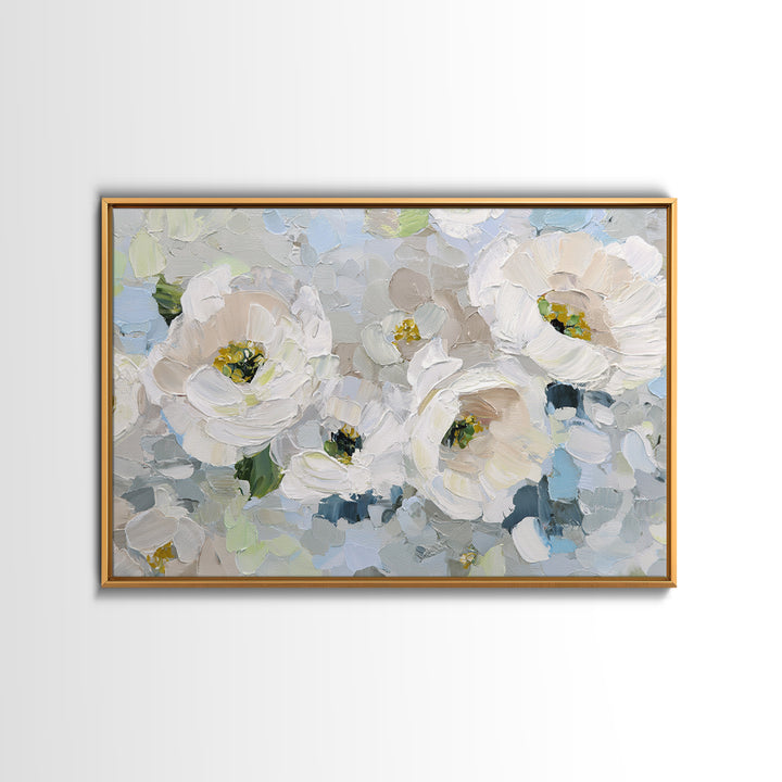 Sterile Modern Floral Painting Framed Canvas Print, Dental Office Art, Motivational Poster, Office Decor, Fine Art, Calm, DOA-3x2-87