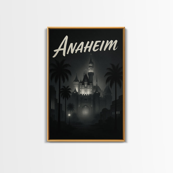 Anaheim Travel Poster, Canvas Print, Night Street Poster Art, Anaheim Wall Art, Travel Wall Decor, Modern Wall Decor, City Travel Prints