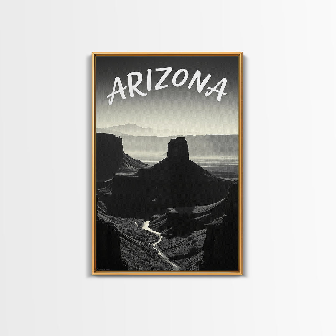 Arizona Travel Poster, Canvas Print, Night Street Poster Art, Arizona Wall Art, Travel Poster Set, Gift For Travelers, Vintage City Poster