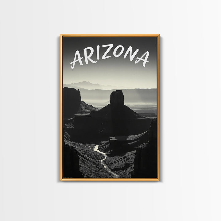 Arizona Travel Poster, Canvas Print, Night Street Poster Art, Arizona Wall Art, Travel Poster Set, Gift For Travelers, Vintage City Poster