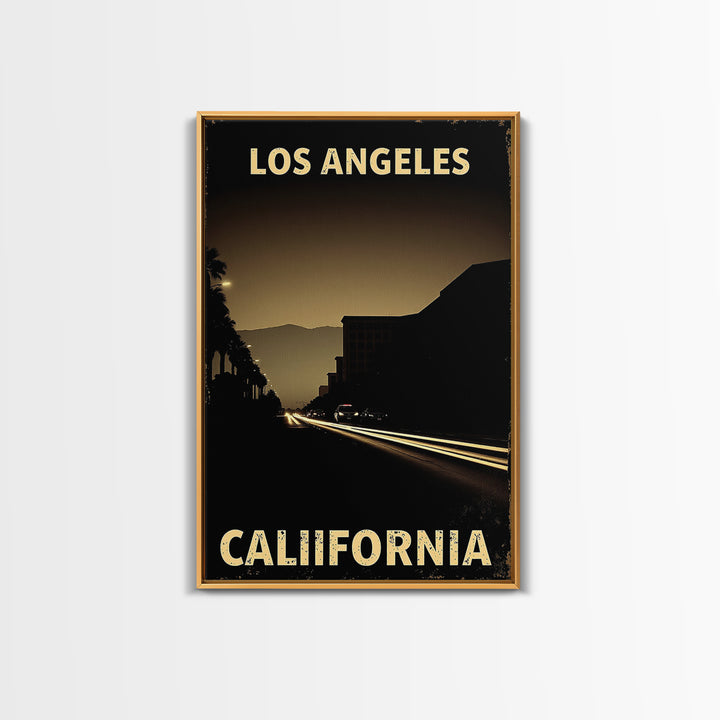 California Travel Poster, Canvas Print, Black And White Travel Art, California Poster Print, Travel Art Print, Retro Travel Print
