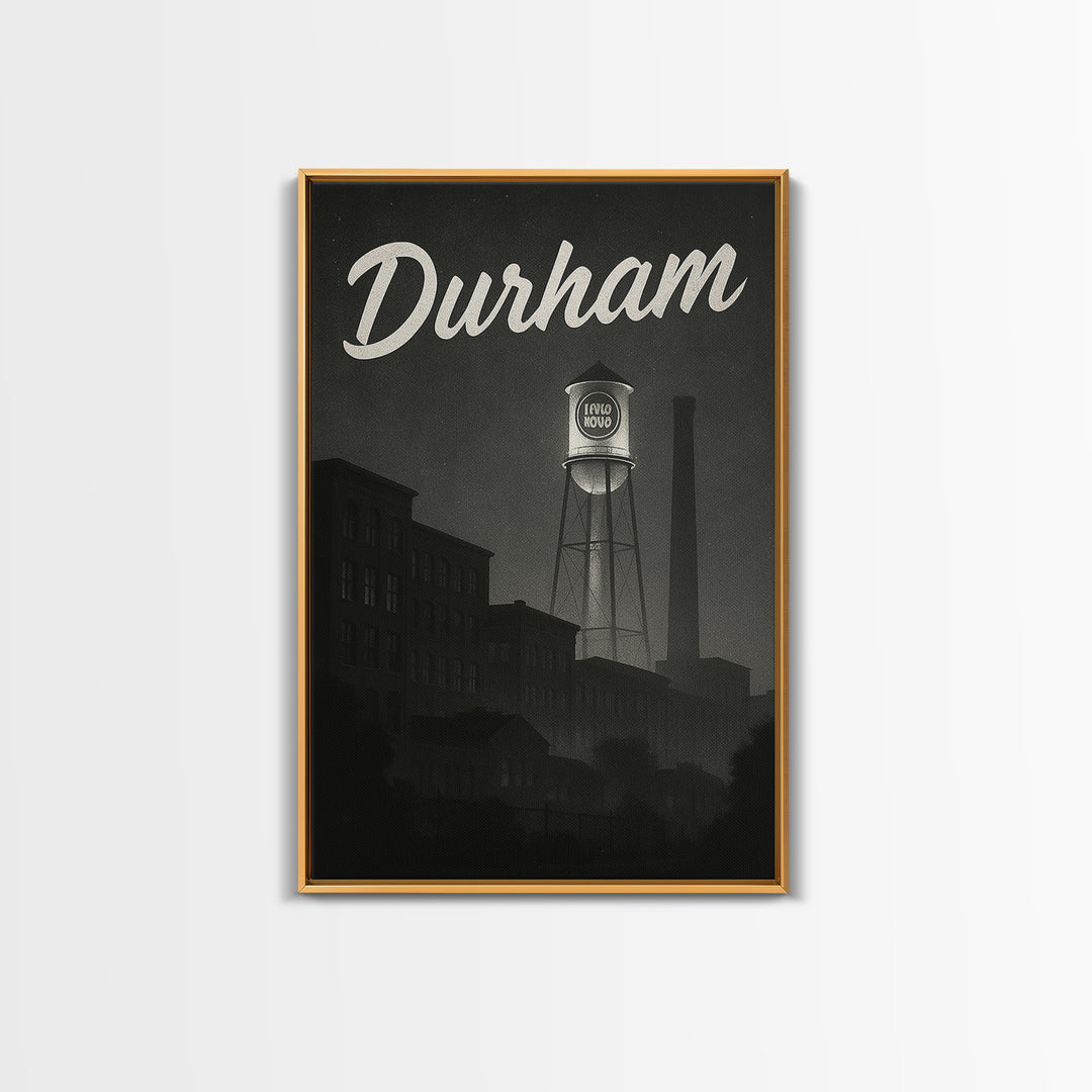 Durham Travel Poster, Canvas Print, Black And White Travel Art, Durham Poster Print, City Art Print, Living Room Wall Art, Poster Print