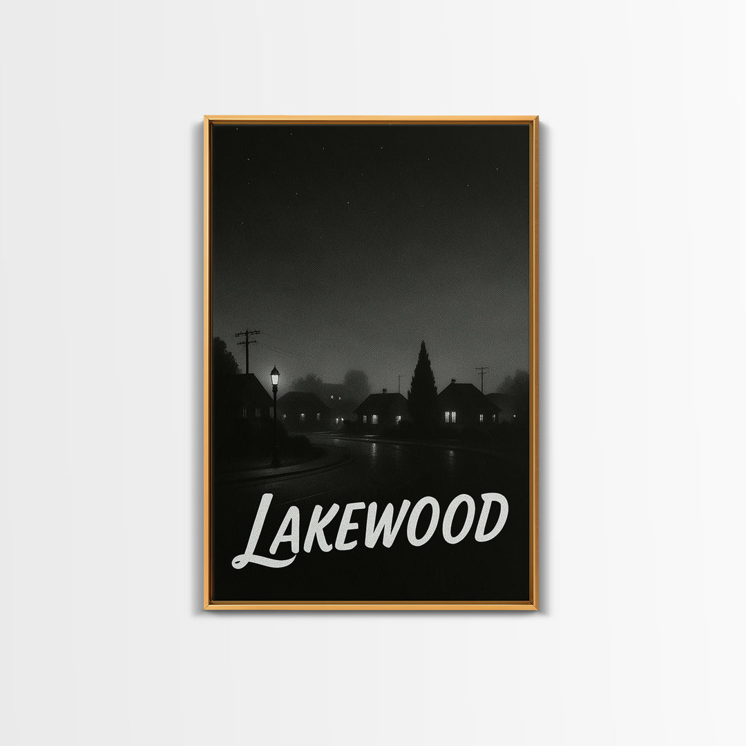 Lakewood Colorado Travel Poster, Canvas Print, Black And White Travel Art, Lakewood Art Print, Gift For Travelers, Travel Wall Art