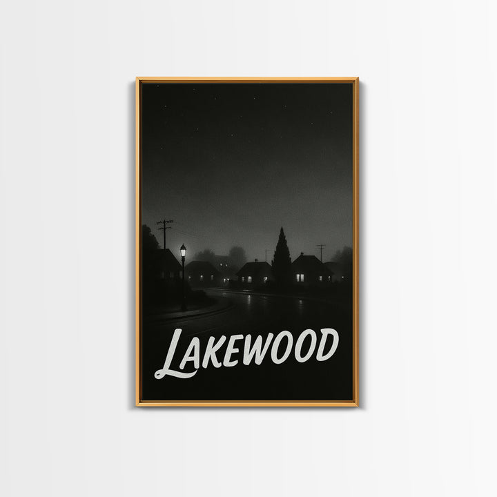 Lakewood Colorado Travel Poster, Canvas Print, Black And White Travel Art, Lakewood Art Print, Gift For Travelers, Travel Wall Art