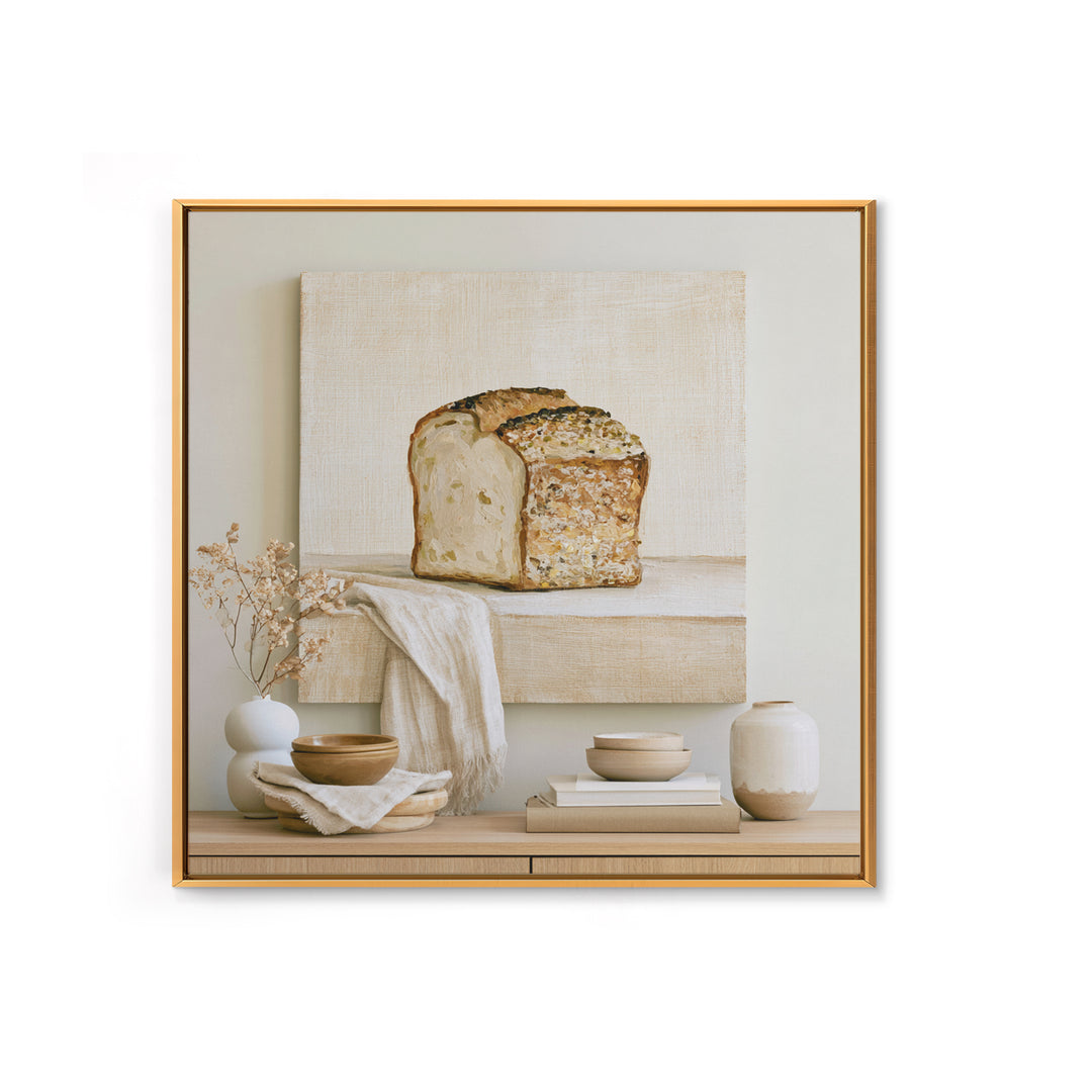 French Bistro Food Illustration Without Text Canvas Print, Dining Room Art, Abstract Wall Art, Dining Room Decor, Dining, DRA-1x1-10