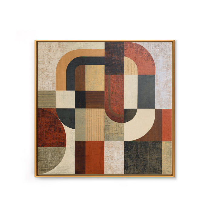 Abstract Composition in Appetite Friendly Warm Tones Canvas Print, Dining Room Art, Dining Room Wall Art, Dining Room Decor, DRA-1x1-100