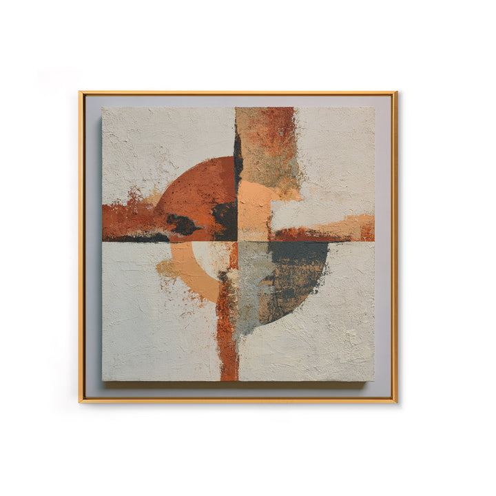 Abstract Composition in Appetite Friendly Warm Tones Canvas Print, Dining Room Art, Abstract Art, Dining Room Decor, Dining, DRA-1x1-28